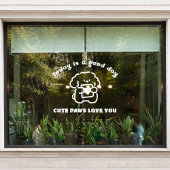 Clinique vétérinaire blanche Autocollant de fenêtr