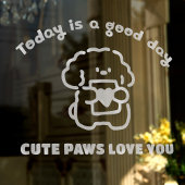 Clinique vétérinaire blanche Autocollant de fenêtr