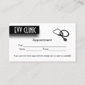 Clinique vétérinaire Carte de visite de retour (Dos)