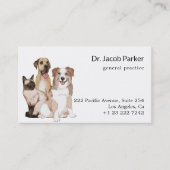 Clinique vétérinaire Chiens et Carte de visite de (Devant)