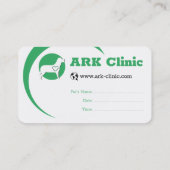 Clinique vétérinaire | Info Carte de rendez-vous (Dos)