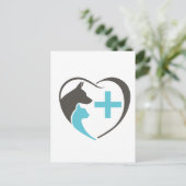 Clinique vétérinaire Invitation de chat de chien à (Debout devant)