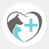 Clinique vétérinaire Sticker pour chien et chat à  (Devant)