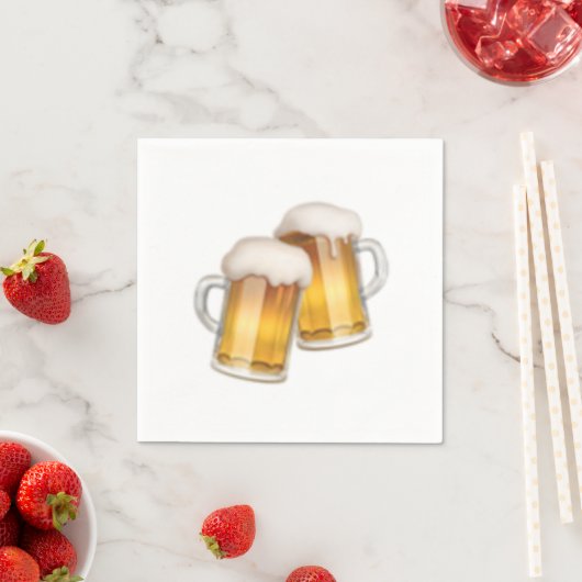 Clinking Beer Mokken - Emoji Servetten (Insitu)