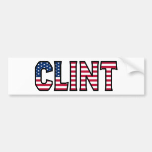 Clint Name Vorname USA Aufkleber Sticker Auto