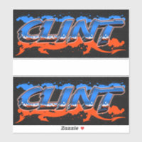 Clint prénom nom graffiti autocollant sticker