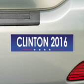 Clinton 2016 bumpersticker (Op auto)