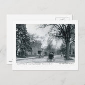 Clinton Ave., Mansions, Vintage van Brooklyn Briefkaart (Voorkant / Achterkant)