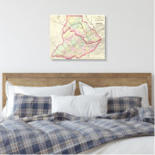 Clinton, centrumgraafschappen canvas afdruk (Insitu (Slaapkamer))