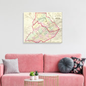 Clinton, centrumgraafschappen canvas afdruk (Insitu (Woonkamer))
