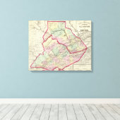 Clinton, centrumgraafschappen canvas afdruk (Insitu (Houten vloer))
