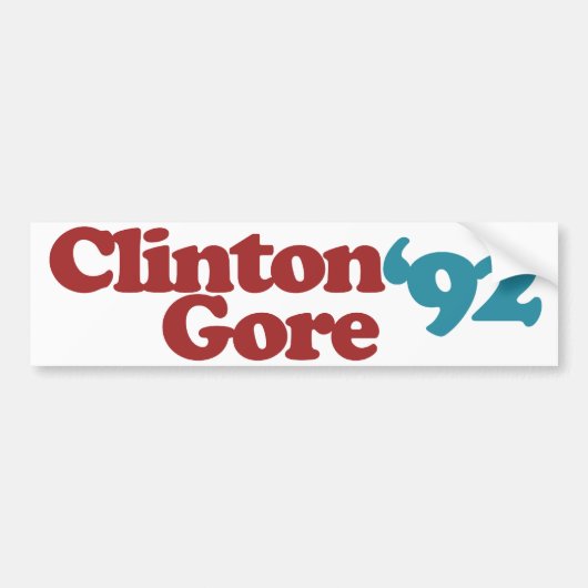 Clinton Gore 1992 Bumpersticker (Voorkant)