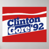 Clinton Gore 92 Poster (Voorkant)