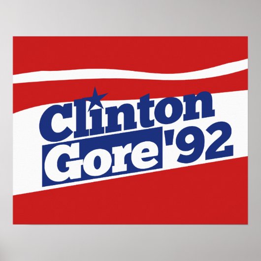 Clinton Gore 92 Poster (Voorkant)