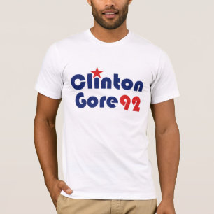 Clinton Gore 92 Retro Democraat T-shirt