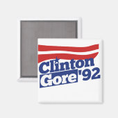 Clinton Gore 92 retro politiek Magneet (Voorkant / Achterkant)