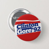 Clinton Gore 92 Ronde Button 5,7 Cm (Voorkant /achterkant)