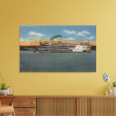 Clinton, IA - Uitzicht van S.S.President Canvas Afdruk (Insitu (Woonkamer))