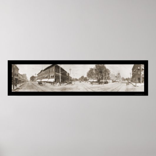 Clinton, Iowa Foto 1907 Poster (Voorkant)