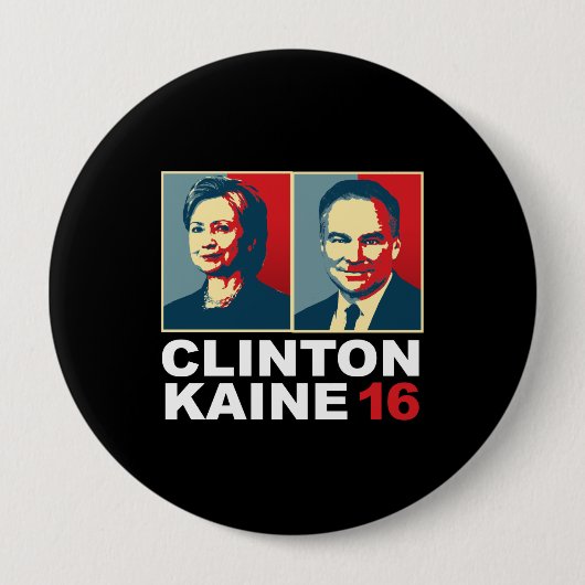 Clinton Kaine 16 - Posterized — Ronde Button 4,0 Cm (Voorkant)