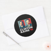 Clinton Kaine 16 - Posterized — Ronde Sticker (Envelop)