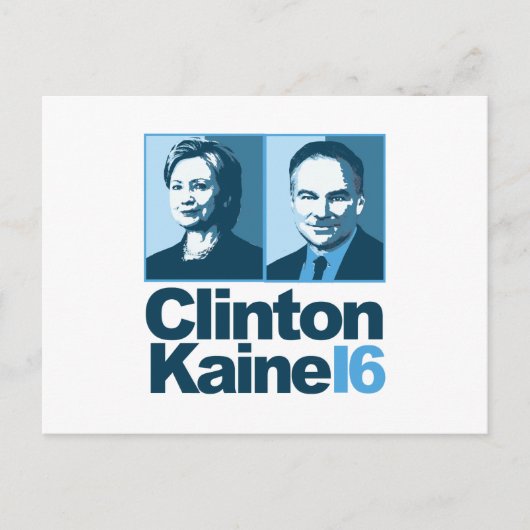 Clinton Kaine for America 2016 Briefkaart (Voorkant)