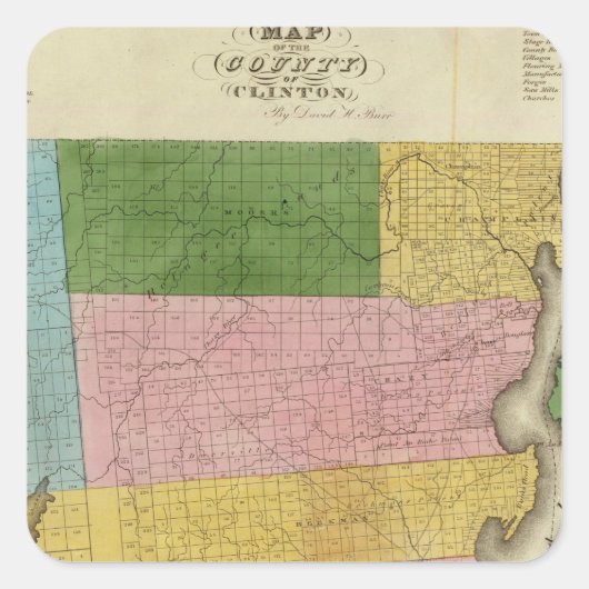 Clinton Vierkante Sticker (Voorkant)