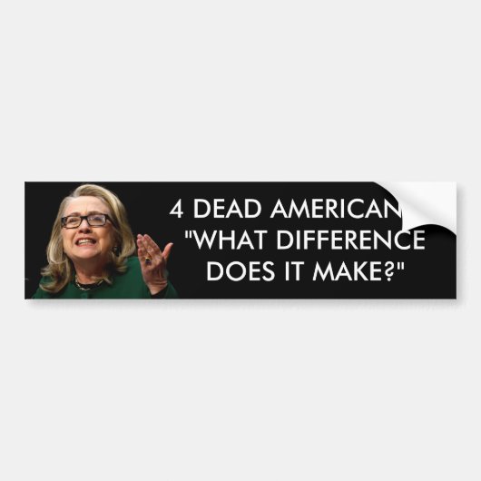 Clinton - Welk verschil maakt het? Bumpersticker (Voorkant)