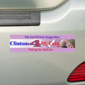 Clintons4McCain-Bumpersticker Bumpersticker (Op auto)