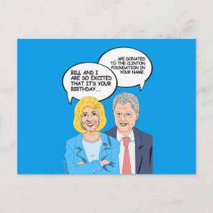 Clintons Birthday Card - We doneerden de Clinton Briefkaart