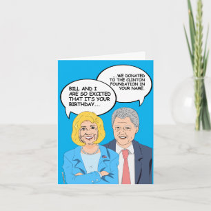 Clintons Verjaardag Kaart - We doneerden aan de Cl