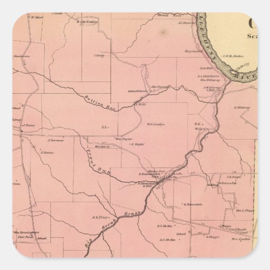 Clintonstad Vierkante Sticker (Voorkant)