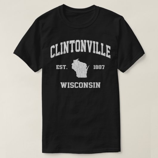 Clintonville Wisconsin WI  State Athletic s T-shirt (Design voorkant)