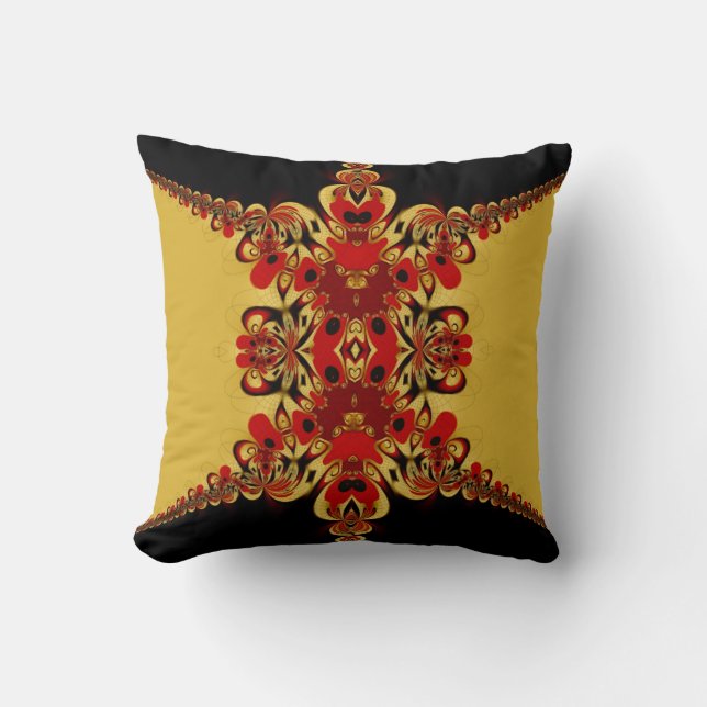 CLIO : Coussin à dentelle fractale moderne / Couss (Recto)