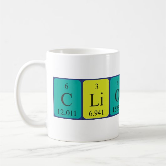 Cliodhna nom de table périodique mug (Gauche)