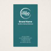 Clip à cheveux turquoise en aquarelle - Carte d'af (Dos)