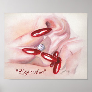 "Clip Art!" 8x10 afdrukken Poster