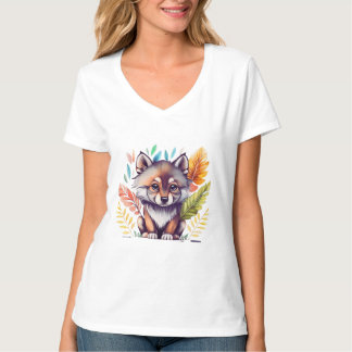 Clip art bébé loup noir corps gehele schattige aqu t-shirt