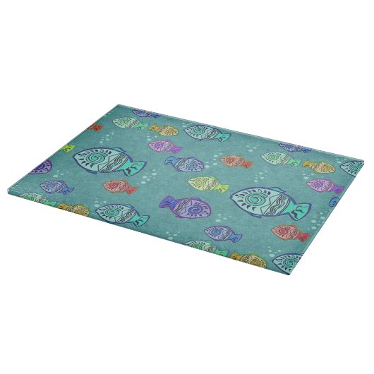Clip Art Fish Pattern + jouw ideeën Snijplank (Hoek)