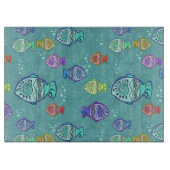 Clip Art Fish Pattern + jouw ideeën Snijplank (Voorkant)