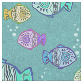 Clip Art Fish Pattern + jouw ideeën Stof (Close Up)