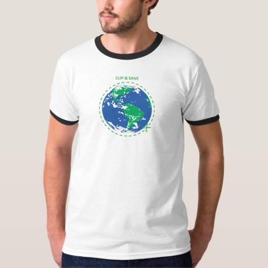 "CLIP & SAVE" T-SHIRT (Voorkant)
