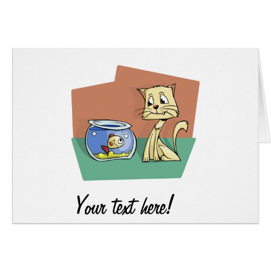 Clipart de cuvette de chat et de poissons (Devant horizontal)