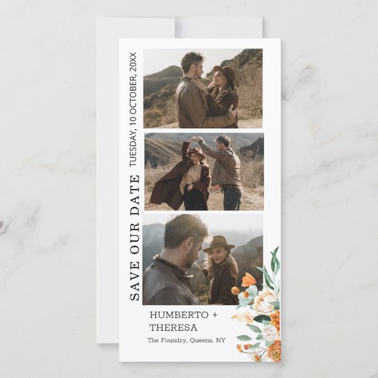 Clipart Fotostrip Sla de uitnodiging voor de datum (Voorkant)