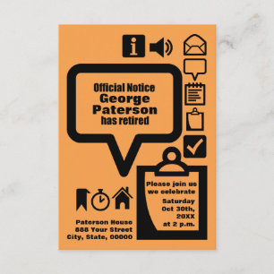 Clipart Kies je color2 Custom Retirement Party Kaart