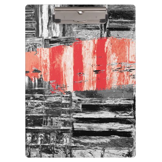 Clipboard – Red Pulse Abstract Design Klembord (Voorkant)