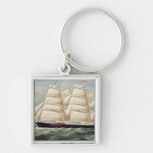Clipper Barque "Clendovey" (olie op doek) Sleutelhanger
