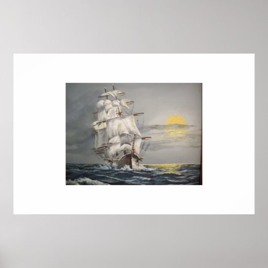 Clipper in Dusk Poster (Voorkant)