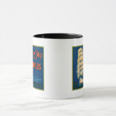 Clipper Ship Apple Label (groen) - Cashmere, WA Mok (Midden)