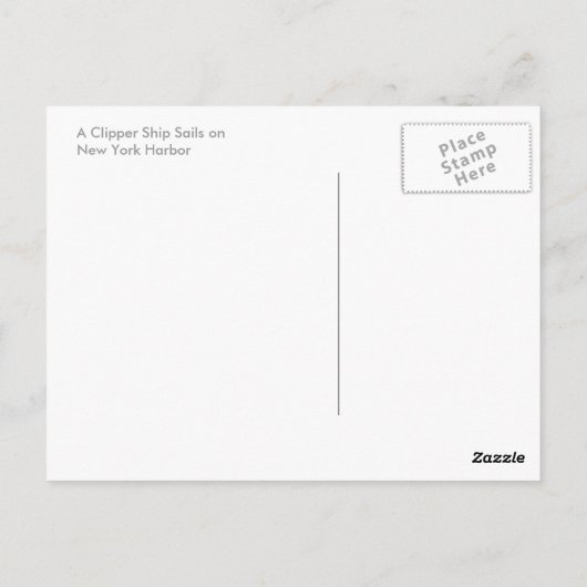 Clipper Ship Briefkaart (Achterkant)